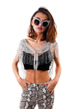 Dripping in Silver Cape/Top - Vintage Shop - Hunt and Gather San Diego - Festival Fashion