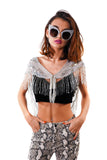 Dripping in Silver Cape/Top - Vintage Shop - Hunt and Gather San Diego - Festival Fashion