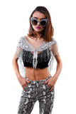 Dripping in Silver Cape/Top - Vintage Shop - Hunt and Gather San Diego - Festival Fashion