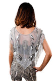Dripping in Silver Cape/Top - Vintage Shop - Hunt and Gather San Diego - Festival Fashion