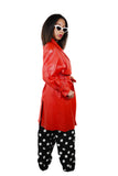 Seduce Me Sophia Red Leather Trench