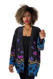 Space Dance Hand Painted Silk Robe